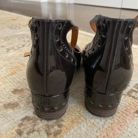 Chloe Perry Patent Mary Jane Pumps Dark Brown - Picture 3 of 4